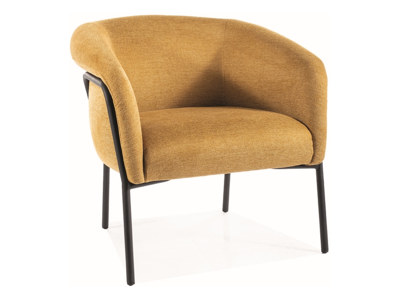 FOTEL CLOVER BREGO CZARNY STELAŻ/ CURRY 68 DIOMMI-80-3273