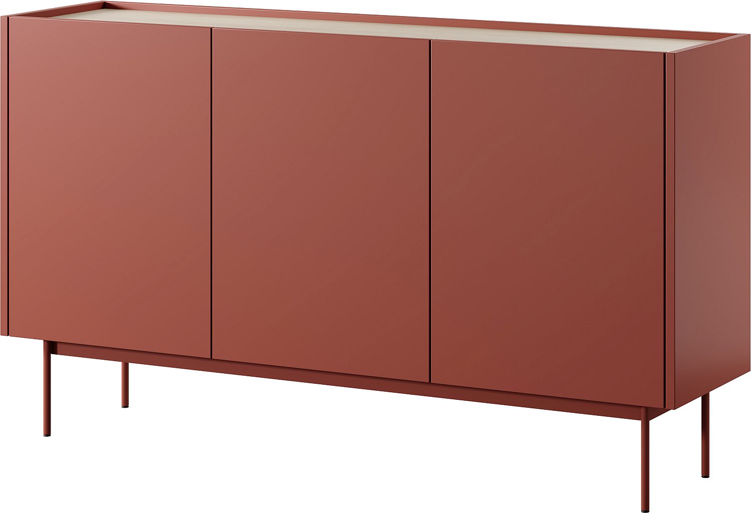 Lh-homefurniture Μπουφές "Color" κεραμικό κόκκινο + Φυσικό 144x83x37cm P_CLR_21_R Lh-homefurniture Μπουφές "Color" κεραμικό κόκκινο + Φυσικό 144x83x37cm P_CLR_21_R