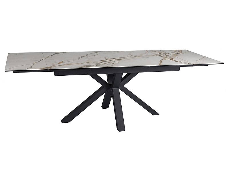 STÓŁ COLUMBUS CERAMIC BIAŁY AMBER BIANCO/CZARNY 160(240)X90 DIOMMI-80-3888 STÓŁ COLUMBUS CERAMIC BIAŁY AMBER BIANCO/CZARNY 160(240)X90 DIOMMI-80-3888