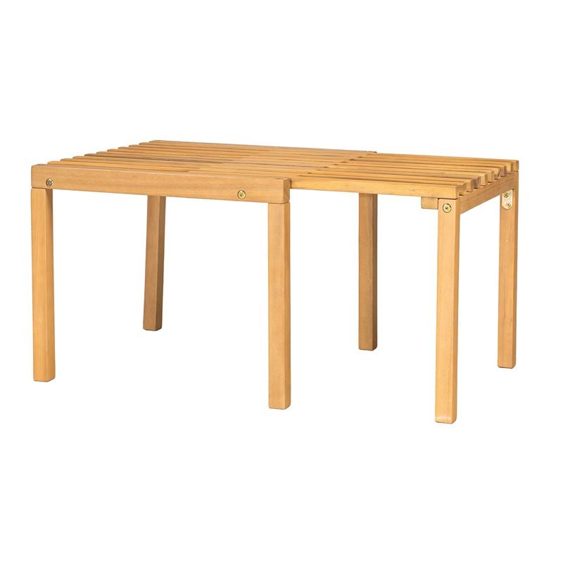 WOODWELL Ε2340COZY Τραπεζάκι Βοηθητικό Βεράντας-Κήπου, Επεκτεινόμενο Ακακία Φυσικό 50+30×50 H.40cm Ε2340