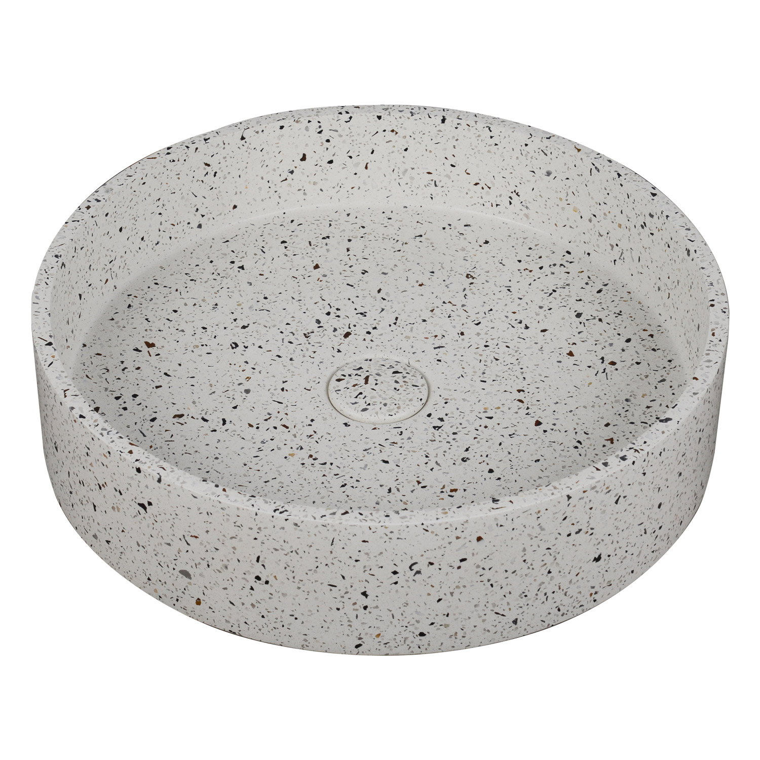 KARAG  ELPIS Νιπτήρας επικαθήμενος με βαλβίδα ELPIS Stracciatella CS-0003 KARAG Ø42,5x10cm KARAG-5206836668482