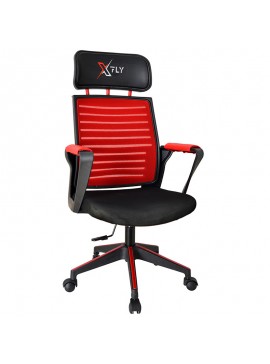 Καρέκλα γραφείου εργασίας PWF-0544 pakoworld mesh μαύρο-κόκκινο 56x48x110εκ 071-001216