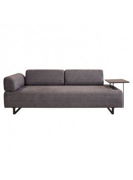 Καναπές κρεβάτι με βοηθητικό τραπέζι PWF-0595 pakoworld ύφασμα ανθρακί 220x90x80εκ 071-001345
