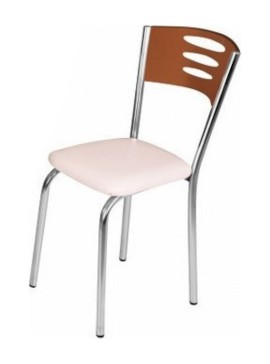 Καρέκλα "RONY" από μέταλλο/mdf σε χρώμα καρυδί 39x39x88 100-03056