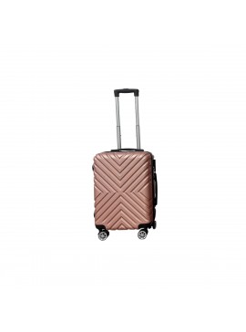 Βαλίτσα "ROADTRIP" από ABS σε χρώμα ροζ χρυσό 39x20x55 100-03200