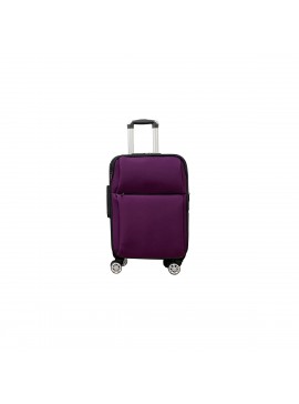 Βαλίτσα χειραποσκευή "AIRPLANE" από ύφασμα σε χρώμα μωβ 38x22x59 100-03205