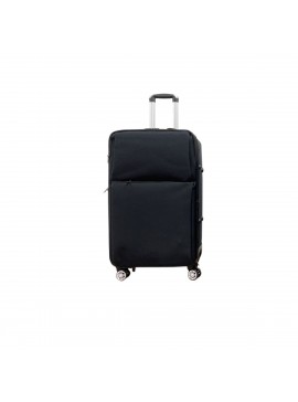 Βαλίτσα "AIRPLANE" από ύφασμα σε χρώμα μαύρο 46x29x80 100-03221