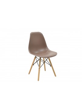 Καρέκλα "ACROPOL" από ξύλο/PP σε χρώμα πουρου 47x53x82 10213200-