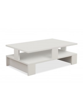 Τραπέζι σαλονιού Mansu pakoworld χρώμα λευκό 80x50x27,5εκ 119-000872