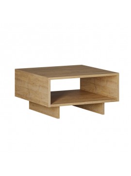 Τραπέζι σαλονιού Hola pakoworld μελαμίνης oak 60x60x32εκ 119-001188