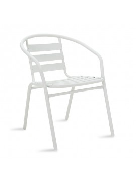 Πολυθρόνα κήπου Tade pakoworld μέταλλο λευκό 130-000012