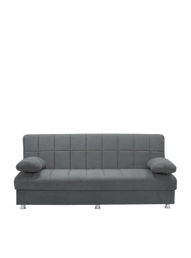 ArteLibre Καναπές Κρεβάτι Τριθέσιος LAURA II Γκρι 190x75x80cm Arte-14210139