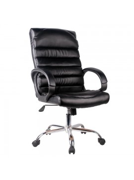 ArteLibre Καρέκλα Γραφείου MOLY Μαύρο Δέρμα 65x70.5x119-126cm Arte-14230044