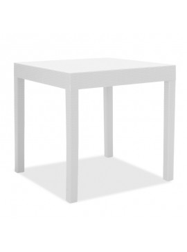 Τραπέζι Gabi pakoworld PP χρώμα λευκό 80x80x77εκ 143-000023