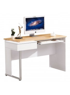 Γραφείο Υπολογιστή ArteLibre CAMPESTRIS Φυσικό/Λευκό 130x70x75.5cm
