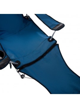 ArteLibre Καρέκλα Ξαπλώστρα Παραλίας HOLBOX Μπλε Μέταλλο/Ύφασμα 164x76x86cm Arte-14660030