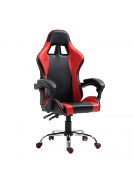 ArteLibre Καρέκλα Γραφείου Gaming BRAY Κόκκινο/Μαύρο PVC 67x50x120-127cm Arte-14730007