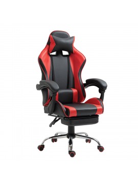 ArteLibre Καρέκλα Γραφείου Gaming BRAY Κόκκινο/Μαύρο PVC 67x50x120-127cm Arte-14730010