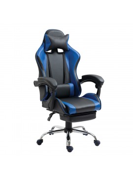 ArteLibre Καρέκλα Γραφείου Gaming BRAY Μπλε/Μαύρο PVC 67x50x120-127cm Arte-14730012