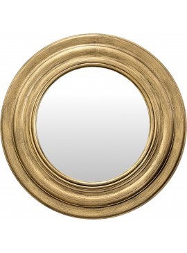ArteLibre Καθρέπτης Τοίχου Χρυσό Πλαστικό Φ76.2x5.5cm Arte-14740061