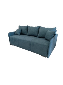 MATIS MDKOMOIV MD-KOMO Τριθέσιος καναπές με κρεβάτι και αποθηκευτικό χώρο bronx terquise τιρκουάζ MatisMDKOMOIV