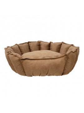 Καναπές κρεβάτι σκύλου PWC-0077 pakoworld μπεζ-καφέ 70εκ 188-000062