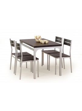 MALCOLM table + 4 chairs color: wenge DIOMMI V-CH-MALCOLM-ZESTAW-WENGE DIOMMI60-21464