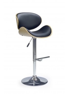 H44 bar stool color: light oak/black DIOMMI V-CH-H/44-J.DĄB-CZARNY DIOMMI60-20811