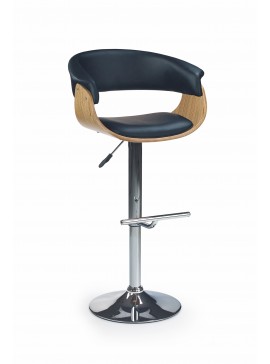 H45 bar stool color: light oak/black DIOMMI V-CH-H/45-J.DĄB-CZARNY DIOMMI60-20813