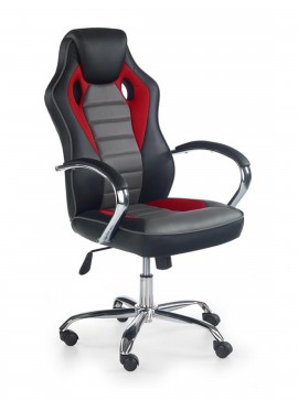 SCROLL executive o.chair, color: black / red / grey DIOMMI V-CH-SCROLL-FOT-CZERWONY DIOMMI60-21807