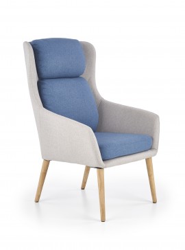 PURIO leisure chair, color: light grey / blue DIOMMI V-CH-PURIO-FOT-NIEBIESKI DIOMMI60-21709