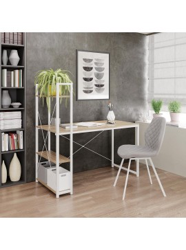 NARVIK B1 desk white / sonoma oak DIOMMI V-CH-NARVIK-B1-BIAŁY/SONOMA DIOMMI60-21580