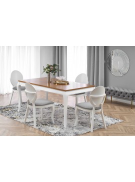 WINDSOR extension table, color: dark oak/white DIOMMI V-PL-WINDSOR-ST-C.DĄB/BIAŁY DIOMMI60-22739