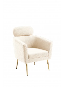 MELISA  leisure armchair cream / gold DIOMMI V-CH-MELISA-FOT-KREMOWY DIOMMI60-21510