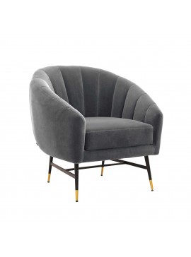 BRITNEY leisure armchair gray / black / gold DIOMMI V-CH-BRITNEY-FOT-POPIELATY DIOMMI60-20458