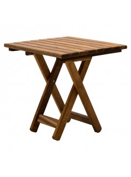 Τραπέζι Retto pakoworld μασίφ ξύλο οξιάς καρυδί εμποτισμού 45x45x48εκ 237-000012