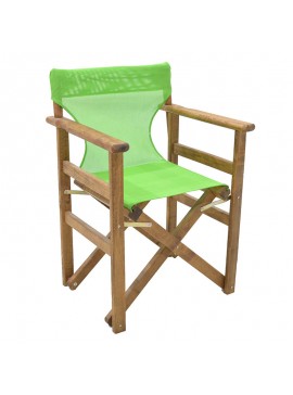 Καρέκλα-πολυθρόνα σκηνοθέτη Retto pakoworld μασίφ ξύλο οξιάς καρυδί-πανί λαχανί 237-000021
