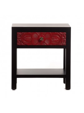 Artekko Chinoise Handmade Flower Bed Side Table with 1 Drawer (47x34x50) Mήκος 47 Πλάτος 34 Ύψος 50 Artekko 305-2153