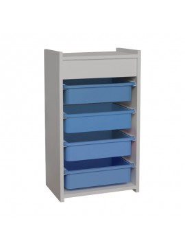 Συρταριέρα με καλάθια Toyli pakoworld λευκό-μπλε μελαμίνης 45x30x78εκ 321-000065