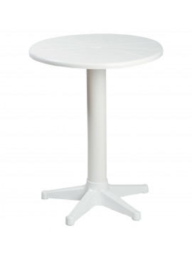 Τραπέζι στρόγγυλο από πλαστικό σε λευκό χρώμα Φ60 381-00047