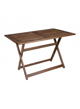 Τραπέζι πτυσσόμενο SUNSET από μασίφ ξύλο οξιάς σε χρώμα καρυδί εμποτισμού 120x75x75 463-00007