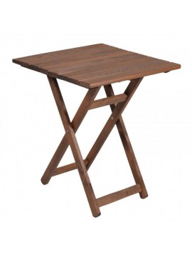 Τραπέζι πτυσσόμενο SUNSET από μασίφ ξύλο οξιάς σε χρώμα καρυδί εμποτισμού 70x70x76 463-00010