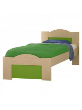 Παιδικό κρεβάτι "ΚΥΜΑ" ημίδιπλο σε χρώμα δρυς-λαχανί 110x190  SB 48-LAXANI