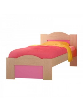 Παιδικό κρεβάτι "ΚΥΜΑ" ημίδιπλο σε χρώμα δρυς-ροζ 110x190  SB 48-ROZ
