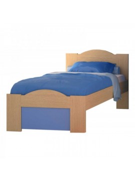 Παιδικό κρεβάτι "ΚΥΜΑ" ημίδιπλο σε χρώμα δρυς-σιελ 110x190  SB 48-SIEL