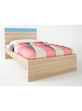 Παιδικό κρεβάτι "ΝΟΤΑ" μονό σε χρώμα δρυς-σιελ 90x190  SB G51-SIEL