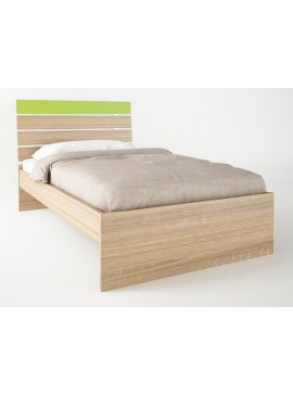 Παιδικό κρεβάτι "ΝΟΤΑ" ημίδιπλο σε χρώμα δρυς-λαχανί 110x190  SB G52-LAXANI