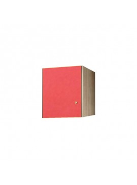 Πατάρι ντουλάπας μονόφυλλο σε χρώμα δρυς-κόκκινο 48x50x60  SB 32-KOKKINO
