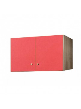 Πατάρι ντουλάπας δίφυλλο σε χρώμα δρυς-κόκκινο 85x50x60  SB 33-KOKKINO