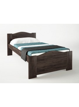 Κρεβάτι "ΚΥΜΑ" μονό σε χρώμα βέγγε 90x190  SB 47-WENGE